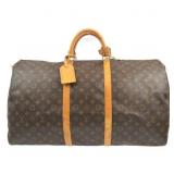 Louis Vuitton Brown Monogram Keepall 60 Travel Bag