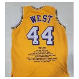 Autographed Jerry West Highlight Stat Jersey