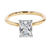 14k Gold 5.06 ct Radiant Cut VS1 Lab Diamond Ring