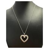 Elegant 1/2 ct Diamond Heart Necklace