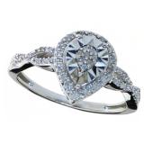 Pear Cut Brilliant Diamond Dinner Ring