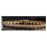 Elegant 1/4 ct Diamond Wavelink Bracelet