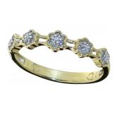 10kt Gold Antique Style Diamond Wedding Band