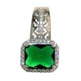 Step Cut 4.55 ct Emerald Designer Pendant