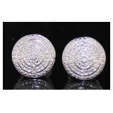 Double Beaded Diamond Stud Earrings