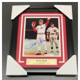 Autographed Pete Rose #1 Hit King Framed Photo