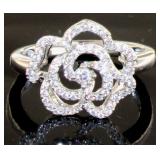 Brilliant White Sapphire Designer Ring