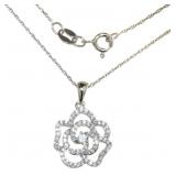 Brilliant White Sapphire Designer Necklace