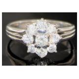 Platinum 3/4 ct Brilliant Natural Diamond Ring