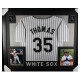 Autographed Frank Thomas Custom Framed Jersey