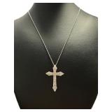 Elegant 1.00 ct Diamond Cross Necklace