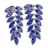 Stunning 3.60 ct Tanzanite Waterfall Earrings