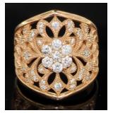 18kt Gold Brilliant .62 ct Natural Diamond Ring