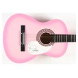 Autographed Paris Hilton Acoustic Guitar