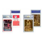 Kobe Bryant Gold & Michael Jordan Rookie Card Set