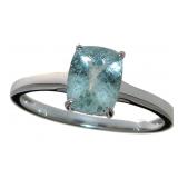 Radiant Cut 2.00 ct Natural Aquamarine RIng