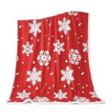 Malinad Jacquard Sherpa Snowflake 50 x 60 Blanket