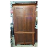 1880ï¿½s Solid Cherry Blind Door Corner Cabinet
