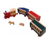 Wood Animal Train Set