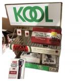 Kool Cigarette Rack & Box Joe Camel, Winston