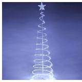 2 Pc LED Spiral Christmas Trees wï¿½ 180 LED Lights