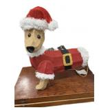 Lighted Santa Dog