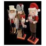 (3) 15 ï¿½ Wood Nutcrackers