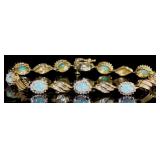 Quality White Opal & Diamond Accented Bracelet