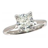 14k Gold 2.47 ct Cushion Lab Diamond Ring