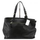 COACH Black Leather Tote Bag