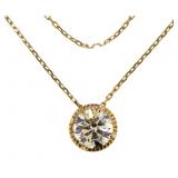 14kt Gold 1.50 ct Diamond Solitaire Necklace