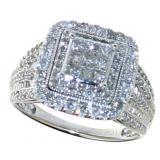 10kt Gold Cushion Cut 1.00 ct Diamond Ring