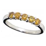 14kt Gold Vivid Fancy Yellow Lab Diamond Ring