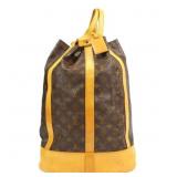 LOUIS VUITTON RANDONEE BROWN BONOGRAM BUCKET BAG