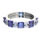 Elegant Tanzanite Baguette Band