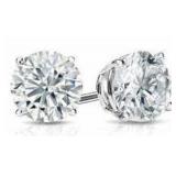 14k Gold 4.60 ct Round Brilliant Lab Diamond Studs