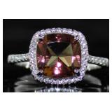 Cushion Cut 4.11 ct Zultanite Color Change Ring