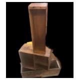 Wood Kraft American Cheese Box, Divided Box,