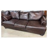 BERNHARDT 100% Leather 100" Sofa *NICE*