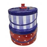 Hat Box Style Cookie Jar