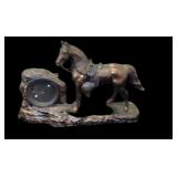 Copper Horse Clock Base-No Clock