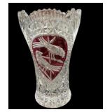 Bird Vase Lead Crystal Vase