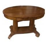 Oval Antique Library Table