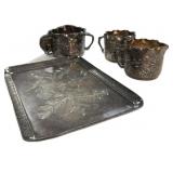4 Pc Aurora Silverplate Set
