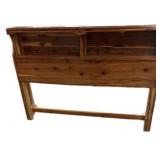 Full Size Cedar Bookcase Bed & Rails
