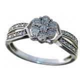 Antique Style Diamond Cluster Ring