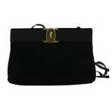 Salvatore Ferragamo Black Gancini Shoulder Bag