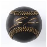 Autographed Ronald Acuna Jr Black Leather Baseball