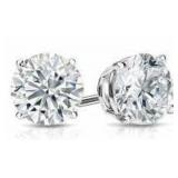 14k Gold 4.40 ct Round Brilliant Lab Diamond Studs