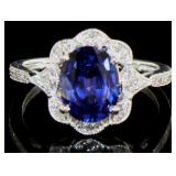14k Gold 2.74 ct Sapphire & Diamond Ring